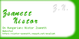 zsanett nistor business card